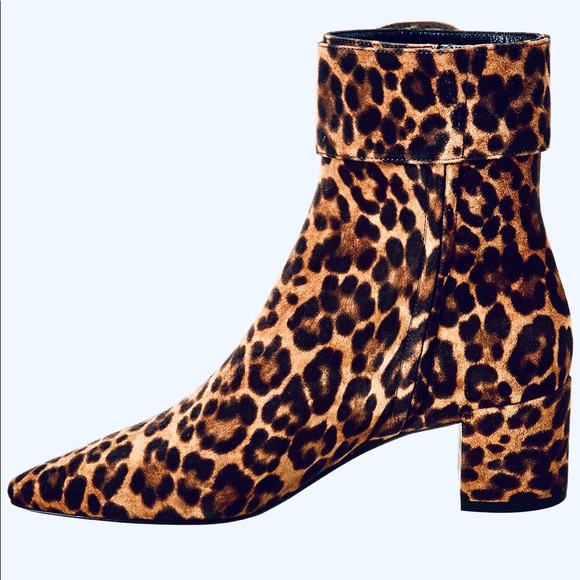 New Saint Laurent Leopard suede boots Size 38 - Picture 3 of 10